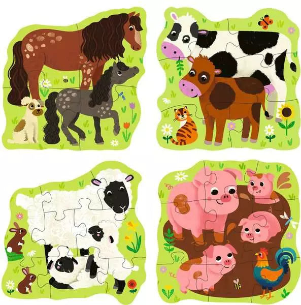 Puzzle Up : Animaux de la ferme (4 + 6 + 8 + 10 mcx)