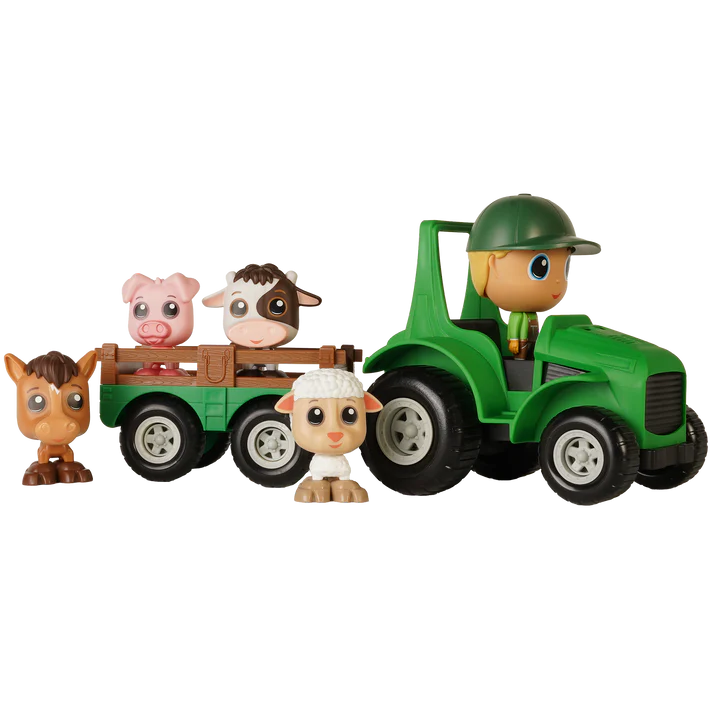Ensemble Tracteur & Remorque avec Figurines