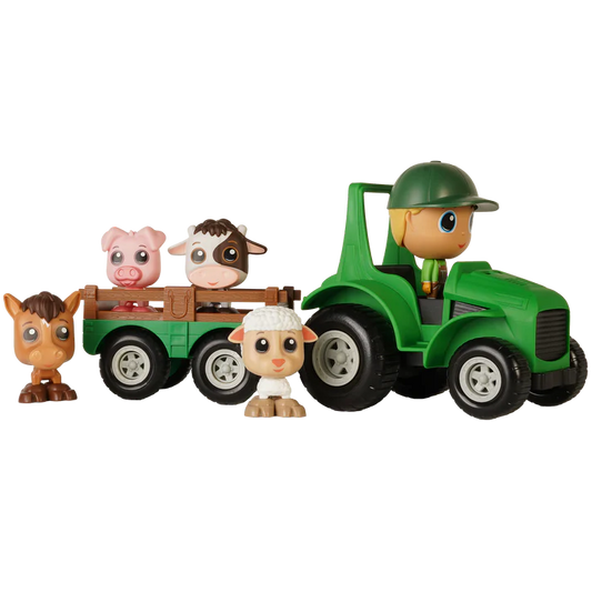 Ensemble Tracteur & Remorque avec Figurines