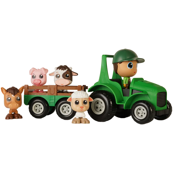 Ensemble Tracteur & Remorque avec Figurines