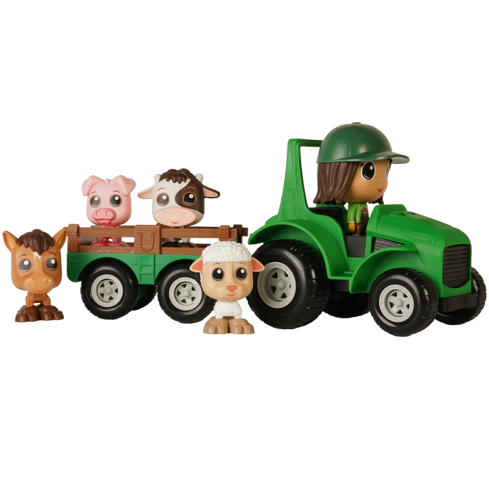Ensemble Tracteur & Remorque avec Figurines