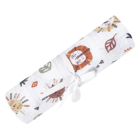 Couverture mousseline de coton- Lions