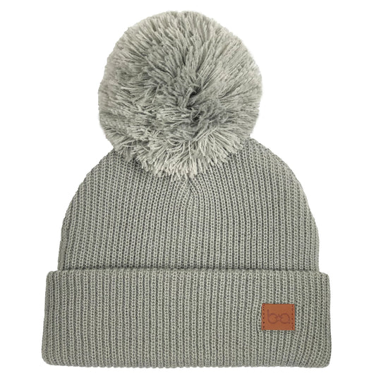 Tuque à pompon Gris