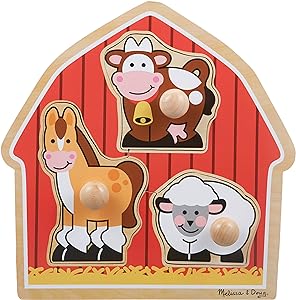 Puzzle en bois géant à boutons Animaux