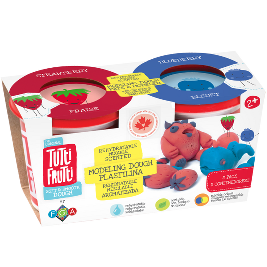 Ensemble 2 pots pâte à modeler - Parfum de fruits