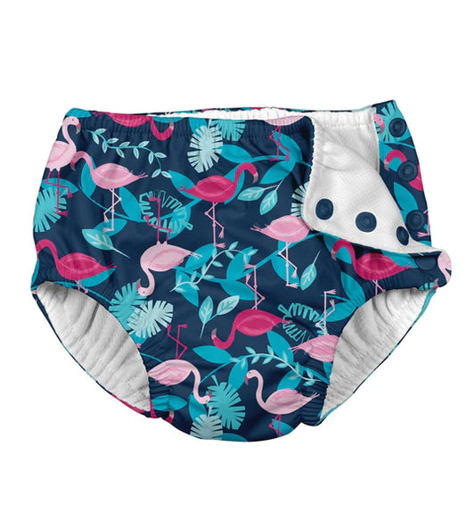 Couche maillot réutilisable Navy flamingos