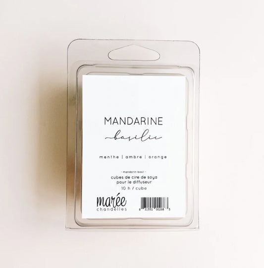 CUBES DE CIRE DE SOYA POUR DIFFUSEUR - Mandarine Basilic