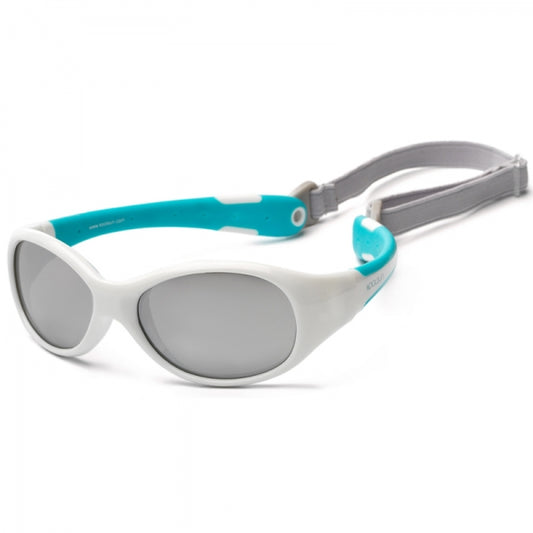 Flex - lunettes de soleil pour enfant - Blanc Turquoise