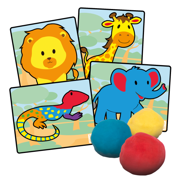 Trio Pâtes à Modeler - Amis dans la savane