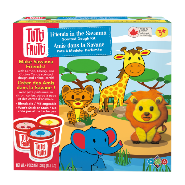 Trio Pâtes à Modeler - Amis dans la savane