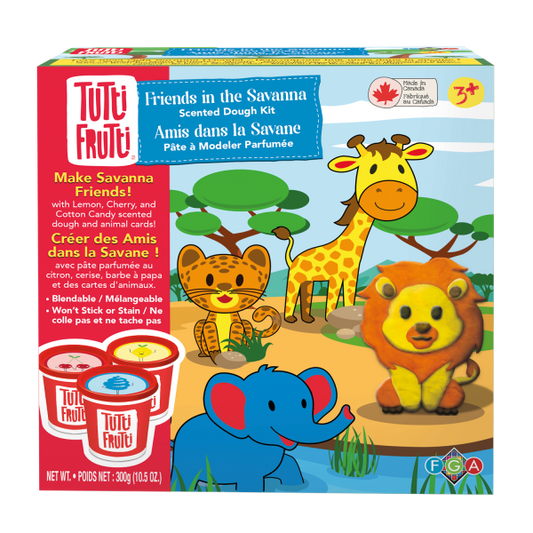 Trio Pâtes à Modeler - Amis dans la savane