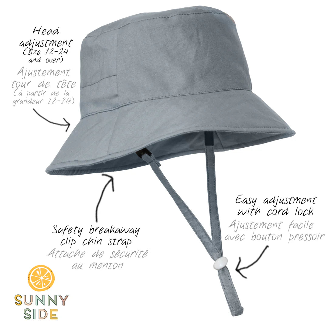 Chapeau Bucket - Gris Fer