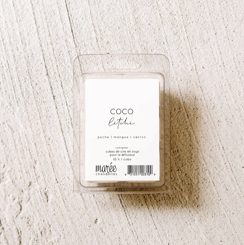 CUBES DE CIRE DE SOYA POUR DIFFUSEUR - Coco Litchi