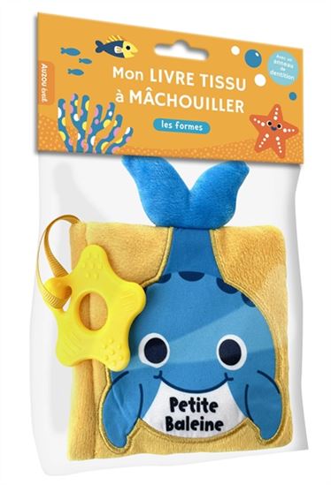 Livre en tissu à mâchouiller petite baleine