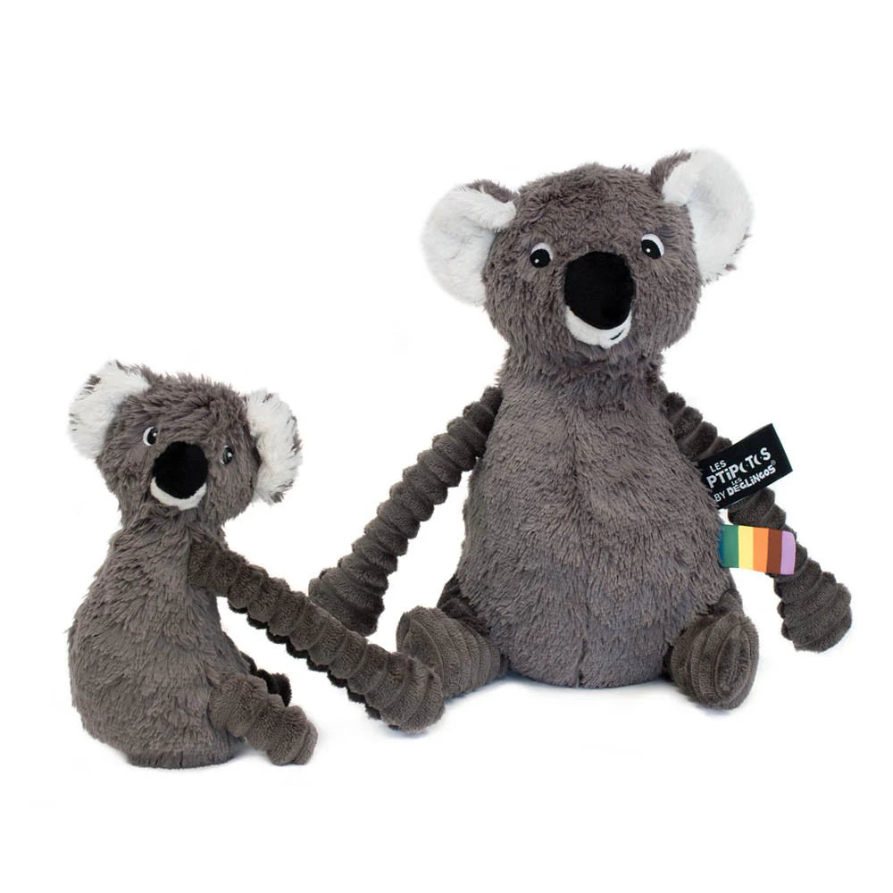 Peluche Trankilou le koala maman et son bébé gris - Les Ptipotos