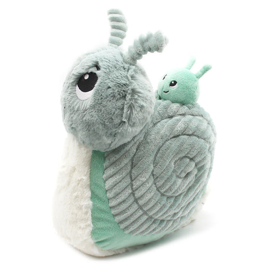 Peluche escargot Speedou maman et son bébé vert menthe - Les Ptipotos