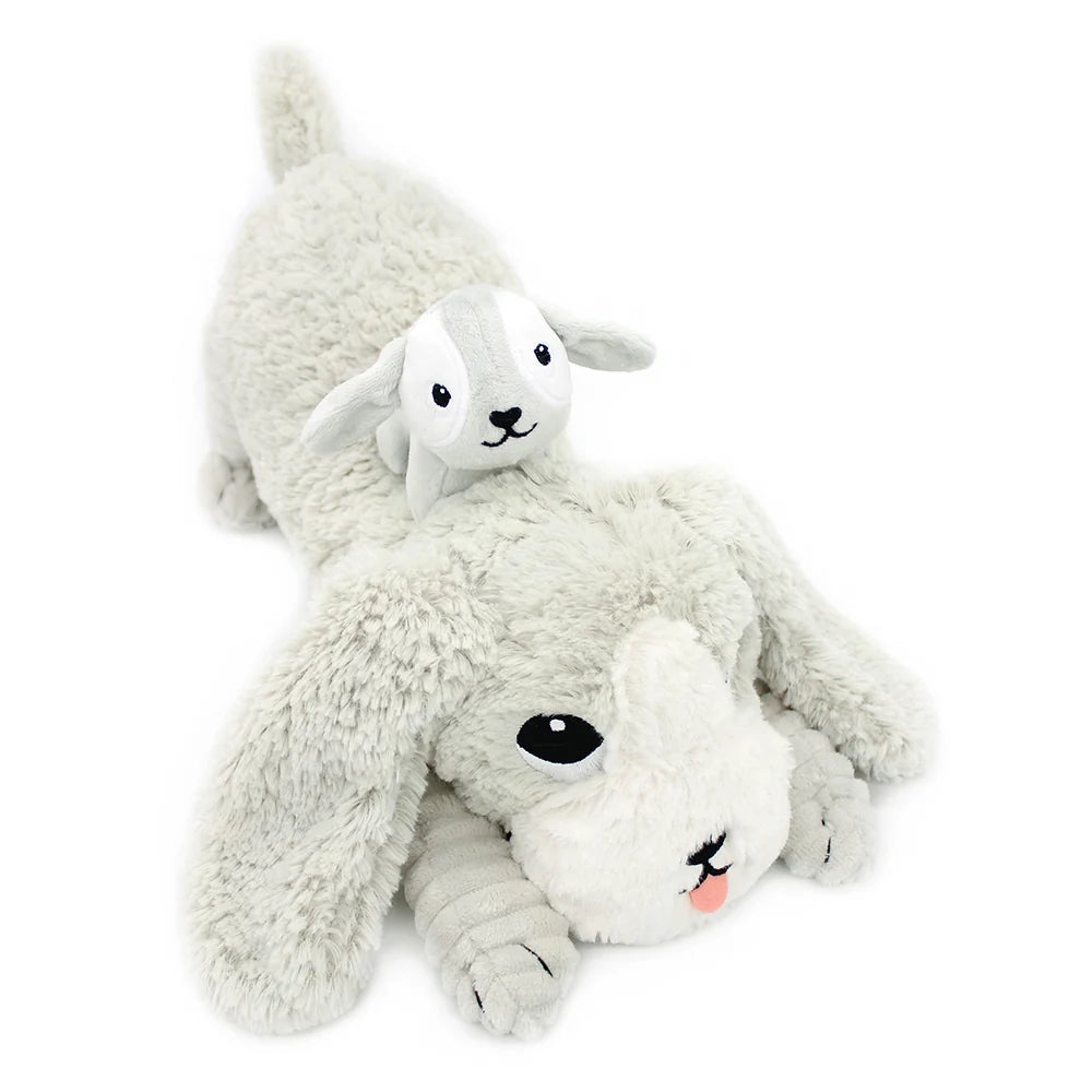 Peluche chien Toutou maman et son bébé gris