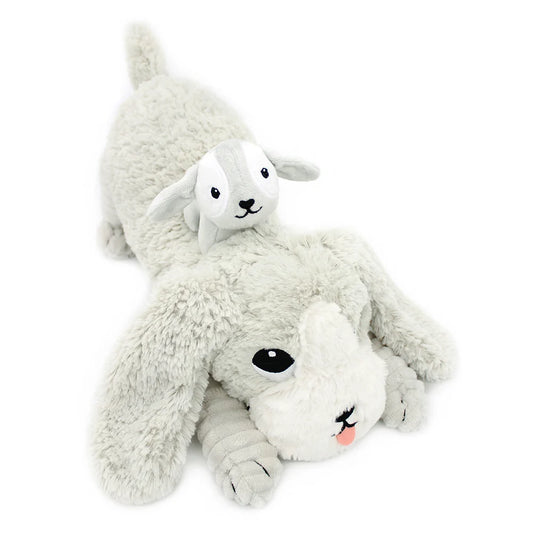 Peluche chien Toutou maman et son bébé gris