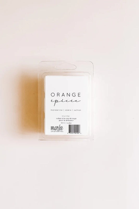 CUBES DE CIRE DE SOYA POUR DIFFUSEUR - Orange épicée