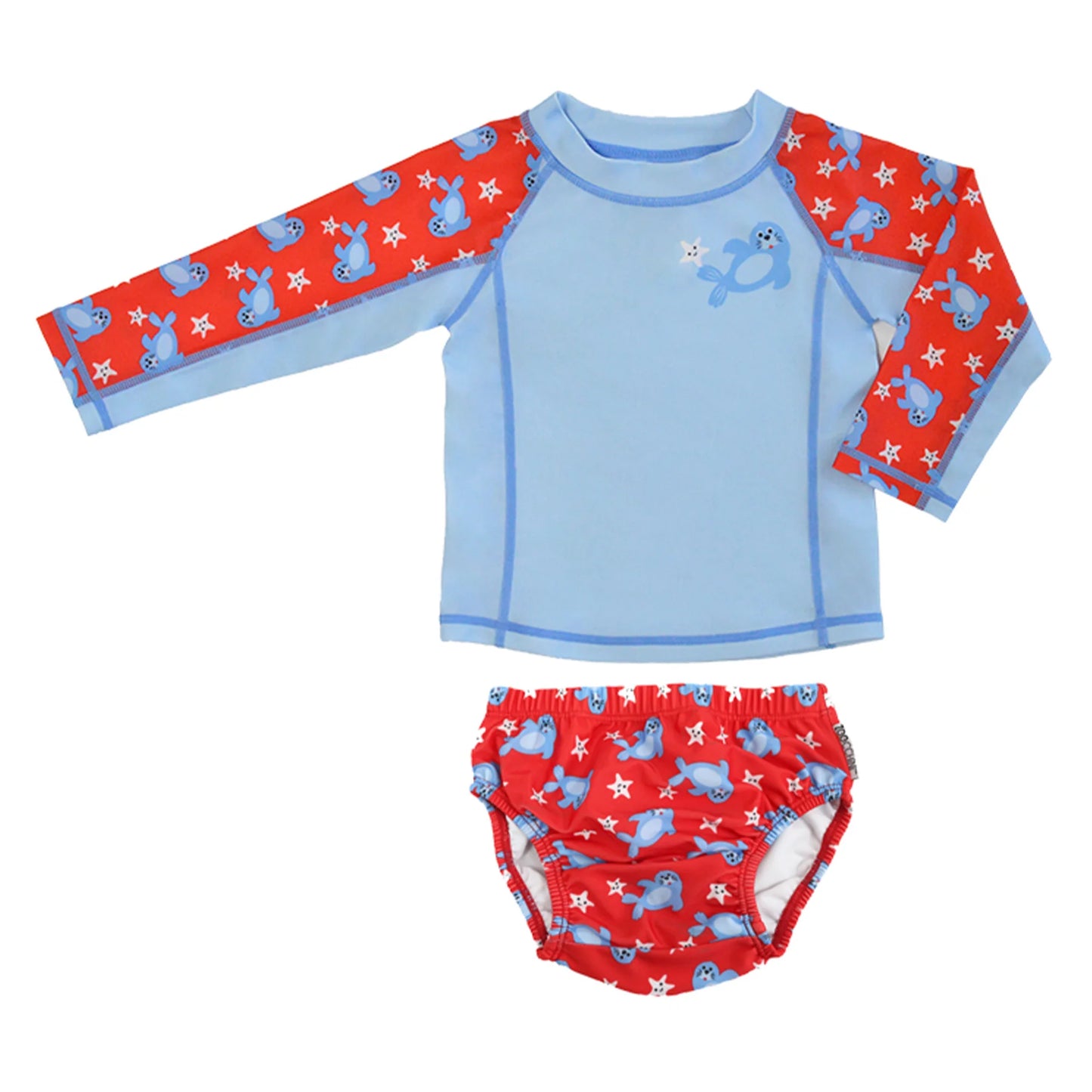 Ensemble 2 pièces haut rashguard et couche de bain