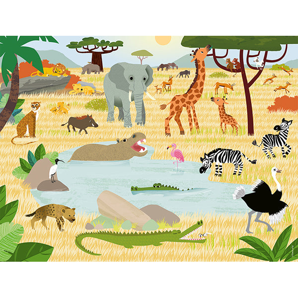 Les animaux de la savane puzzle 30 mcx
