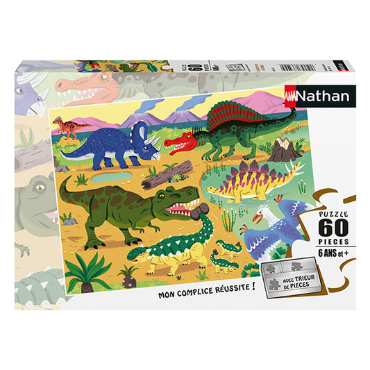 Les dinosaures du Crétacé puzzle 60 mcx