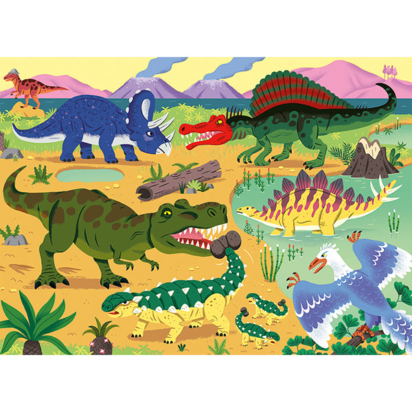 Les dinosaures du Crétacé puzzle 60 mcx