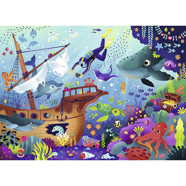 Le monde sous-marin puzzle 100 mcx
