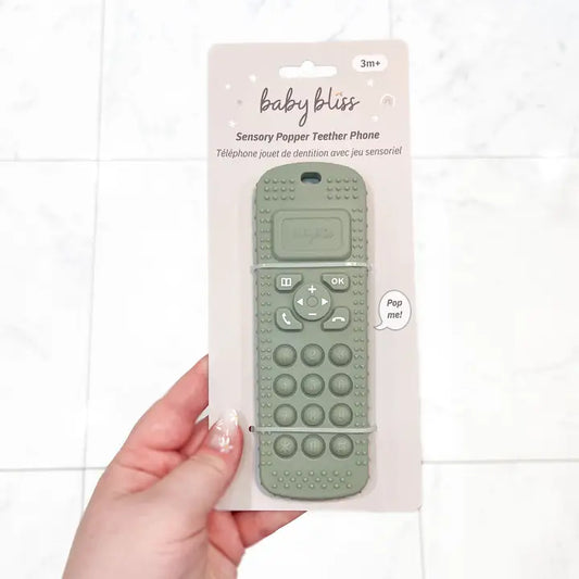 Téléphone de dentition sensoriel avec boutons pop