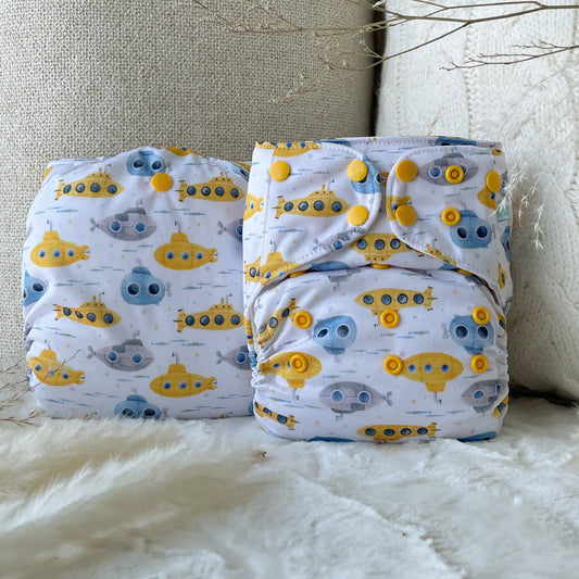 Couche lavable à poche ∣ taille unique ∣ Yellow Submarine