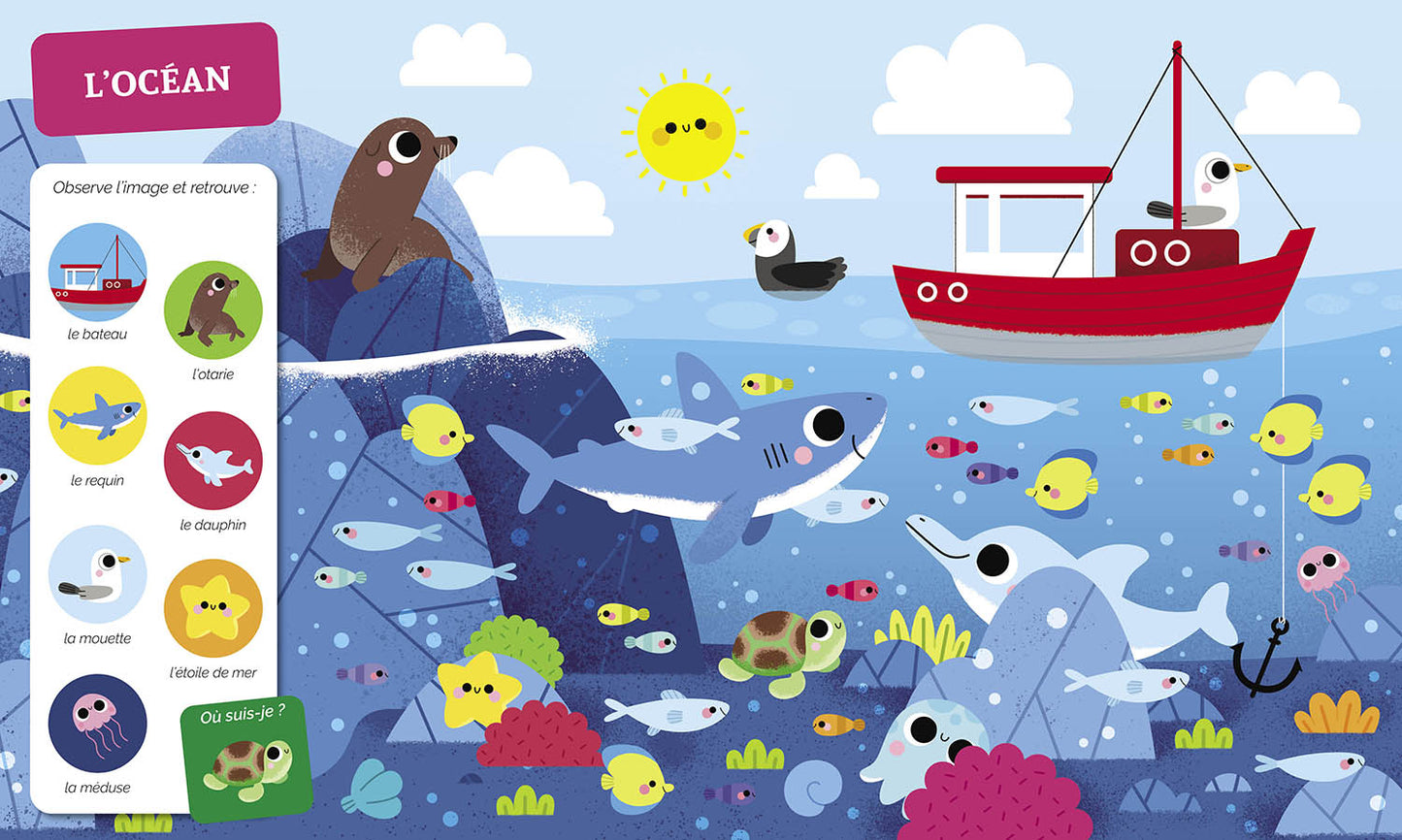 Cherche et trouve des tout-petits tous à l'eau