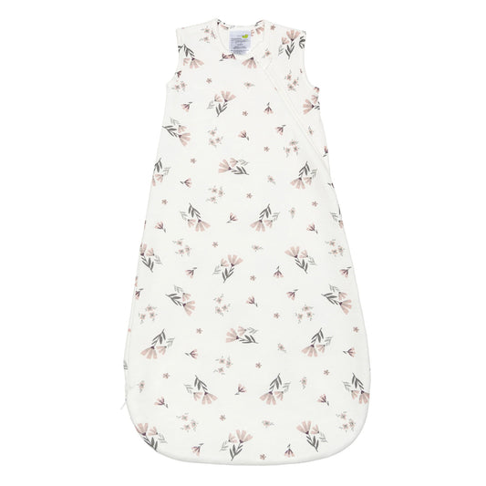 Sac de nuit matelassé en bambou - Fleurs aquarelles (1.0 tog)