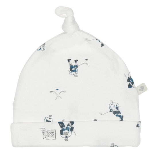 Bonnet en bambou pour nouveau-né - Hockey