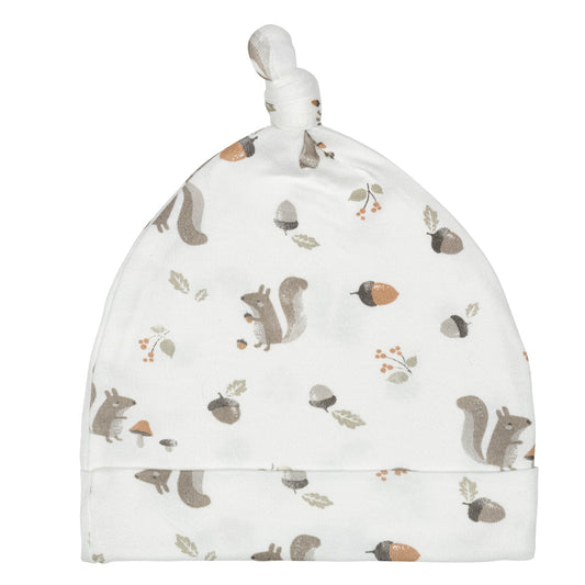 Bonnet en bambou pour nouveau-né - Écureuils