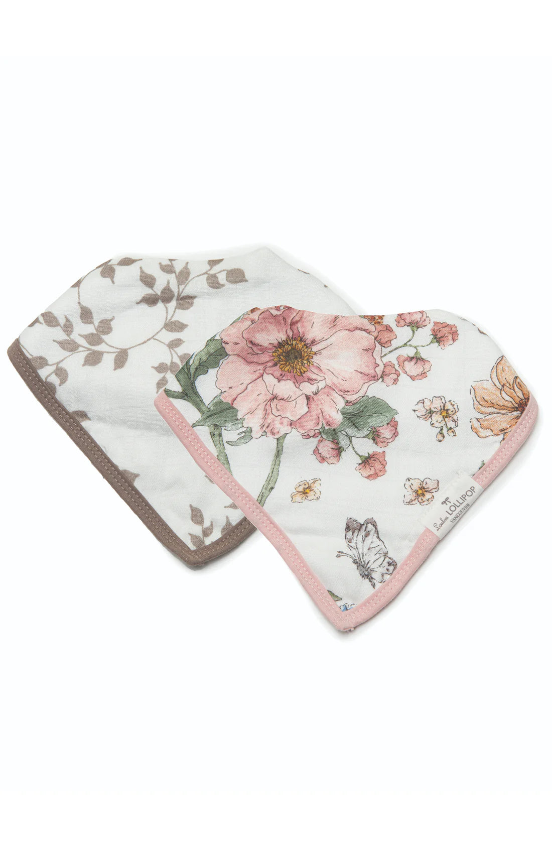 Ensemble bavoir bandana Jardins secret