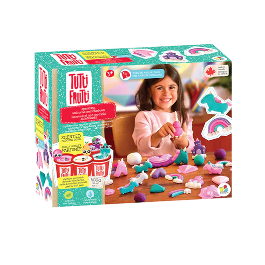 Ensemble Licorne et arc-en-ciel scintillants