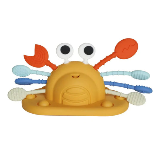 Jouet à ventouse multisensoriel en silicone – Crabe