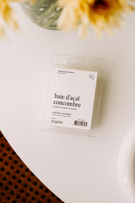 CUBES DE CIRE DE SOYA POUR DIFFUSEUR - Baie d'açaï concombre