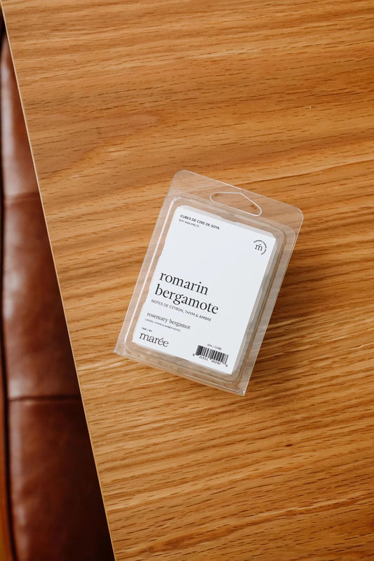 CUBES DE CIRE DE SOYA POUR DIFFUSEUR - Romarin Bergamote