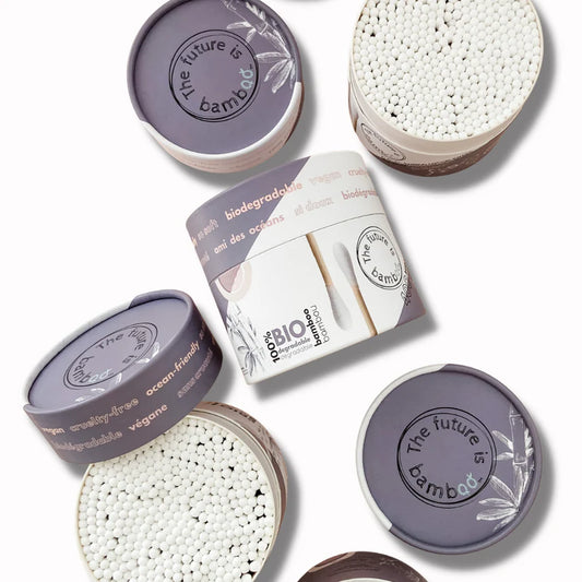 Cotons-tiges biodégradables - Écologiques, 100 % coton naturel et bambou durable