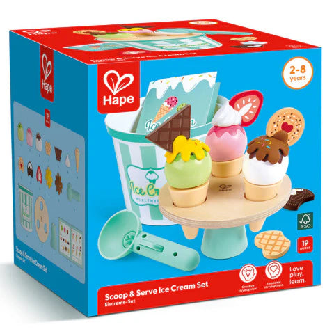 Ensemble de crème glacée à servir