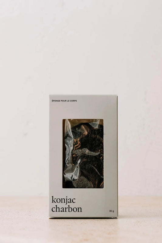 Éponge konjac pour le corps - Charbon