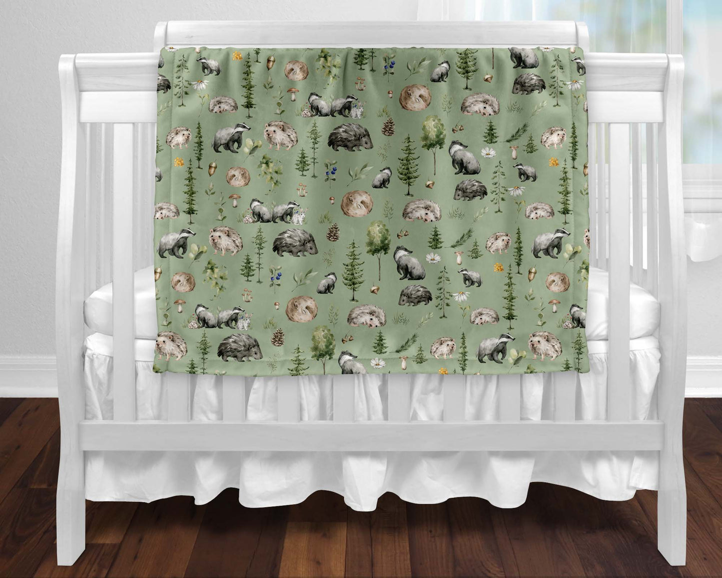 Couverture de minky – Forêt qui pique