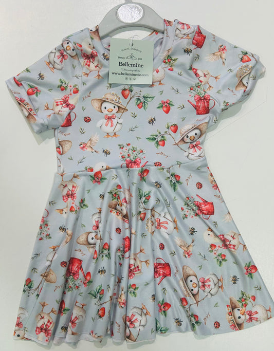 Robe petites oies et fraises
