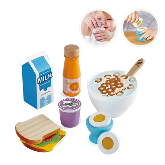 Coffret de jeu pour le petit-déjeuner en bois