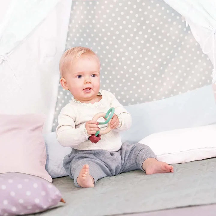 Jouet de dentition pour bébé avec labyrinthe de perles