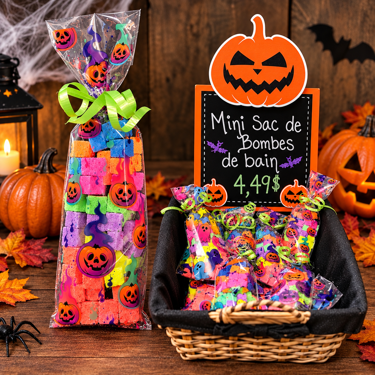 Mini sac de bombes de bain Arc-en-ciel (Halloween)