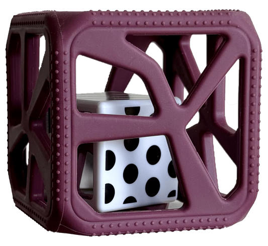 Cube à mâchouiller - Mauve