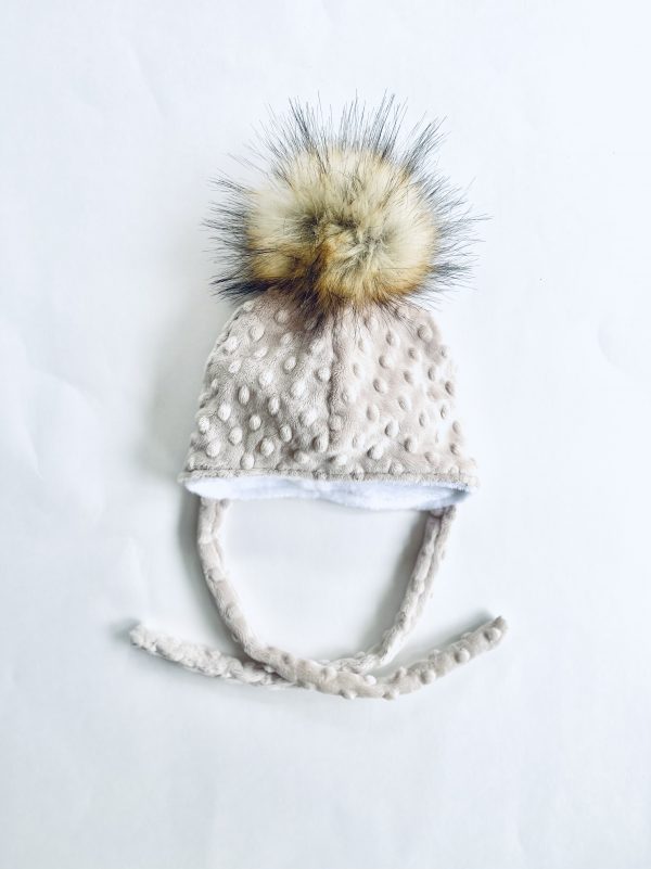 Tuque à pompon latté