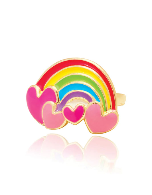 Bague en émail - arc-en-ciel